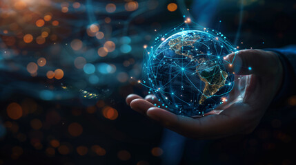 Metaverse Technology concept. Global networking connection