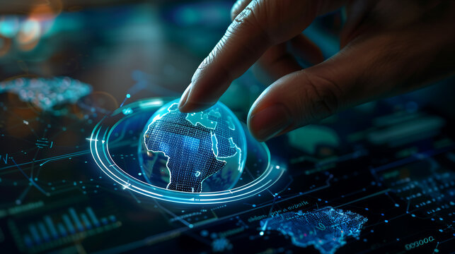 Digital cyber era technology concept