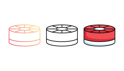 Prayer Cap icon design with white background stock illustration