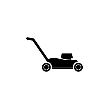 recommend clip art: Lawn mower icon isolated on white background