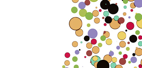 Multicolor confetti abstract background with a lot of falling pieces, isolated on a white background. Festive decorative tinsel element for design