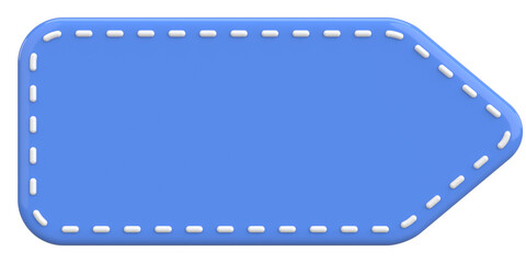 Price tag. Text box. 3D illustration.