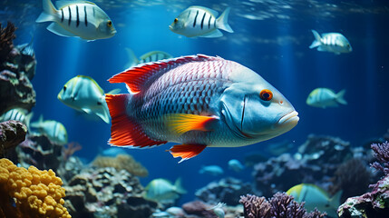 Naklejka premium fish in the sea