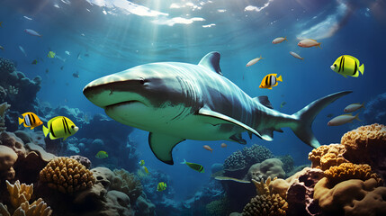Fototapeta premium shark in the ocean