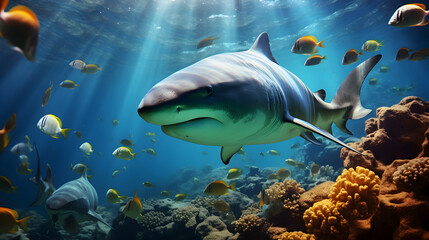 shark in the ocean