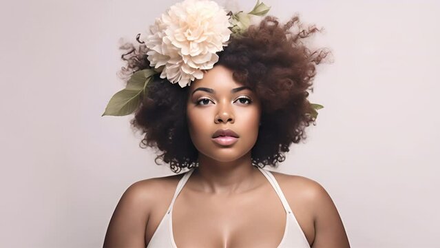 confident and empowered plus-size woman,