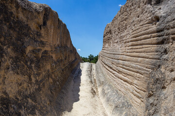 Traces of ancient chariot roads from the Roman Period in the Phrygian Valley.