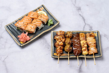 Assortiment de plats typiques japonais