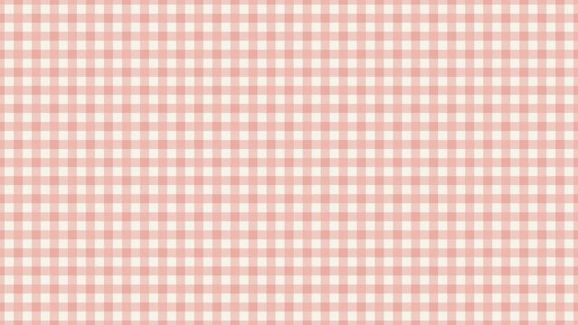 ギンガムチェック柄をあしらった斜めスクロールループ背景(赤)