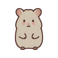 Naklejka premium Hamster transparent, cute icon, simple icon, PNG, can be used easily and conveniently.
