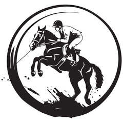 Flat design cowboy silhouette illustration