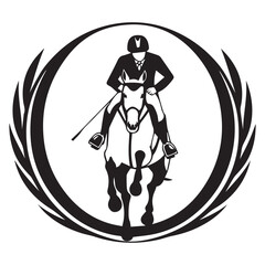 Flat design cowboy silhouette illustration