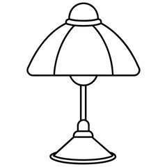 Obraz premium Lamp outline coloring book page line art drawing