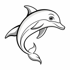 dolphin isolated on white background