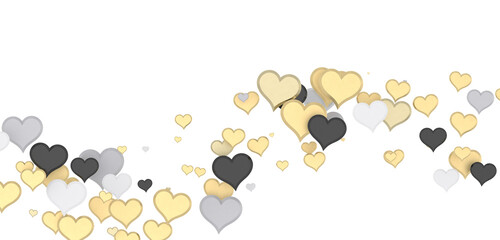 Ilustration of red realistics hearts whit 3D effect. rain of hearts