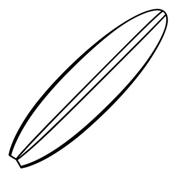recommend clip art: Surfboard outline coloring book page line art drawing