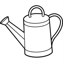 Obraz premium Watering can outline coloring book page line art drawing