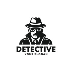 Detective logo vector. EPS 10 editable vector