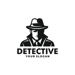 Detective logo vector. EPS 10 editable vector