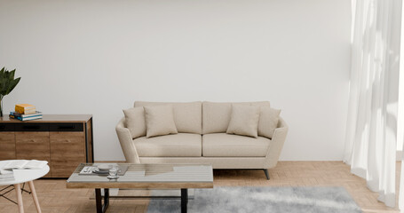living interior with sofa