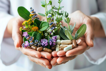pilules et gélules de produits naturels de naturopathie