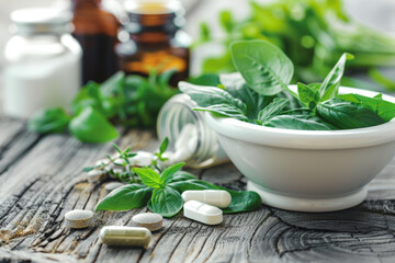 pilules et gélules de produits naturels de naturopathie