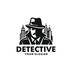 Detective logo vector. EPS 10 editable vector