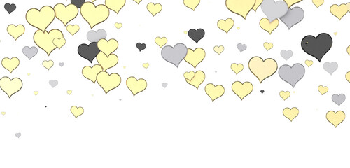  Falling love heart confetti 3d illustration
