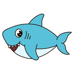 Obraz premium shark cartoon illustration