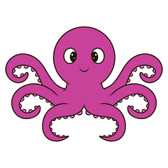 octopus cartoon animal character