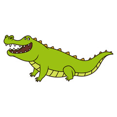 crocodile cartoon. animal illustration