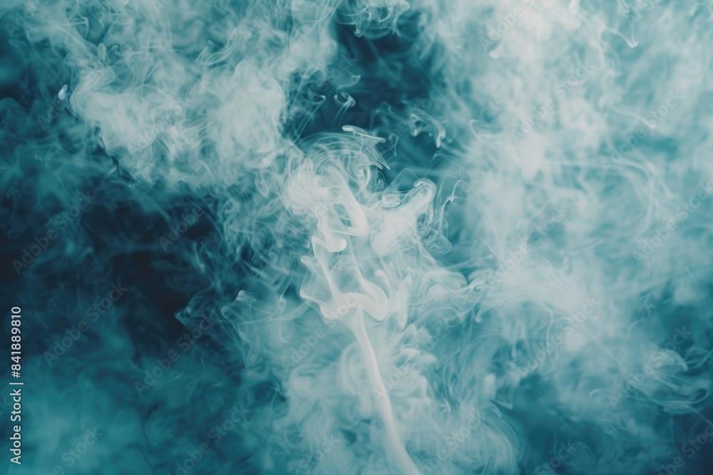 Aufkleber A close-up view of a lit cigarette with smoke billowing out, perfect for use in context where smoking is being depicted