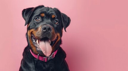 Obraz premium Close-up of a dog with its tongue out, suitable for use in illustrations or as a standalone image