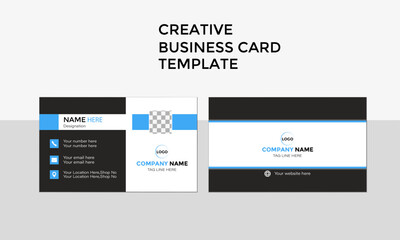 Creative personal modern visiting card with red and black color