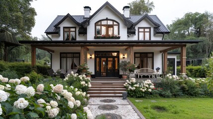 Obraz premium A classic Victorian house with ornate details