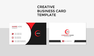 Creative personal modern visiting card with red and black color