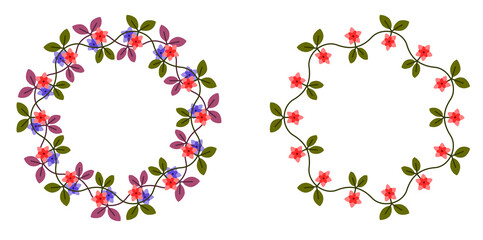 wreath of flowers circle decoration