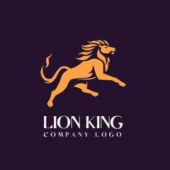 A luxury lion logo company vector illustration