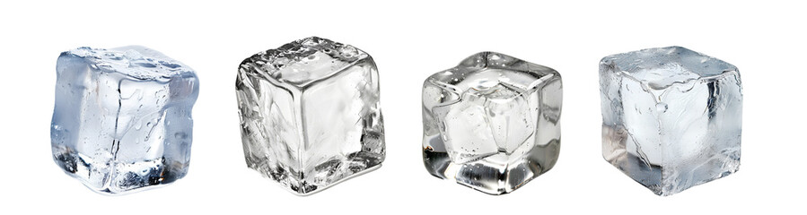 ice cubes isolated on white background