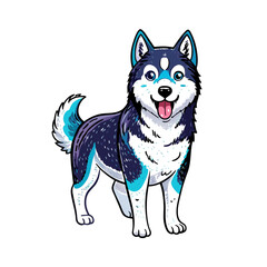 husky dog icon