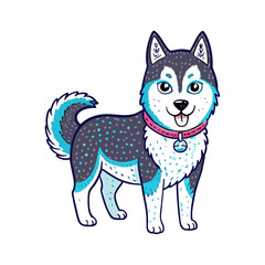husky dog icon