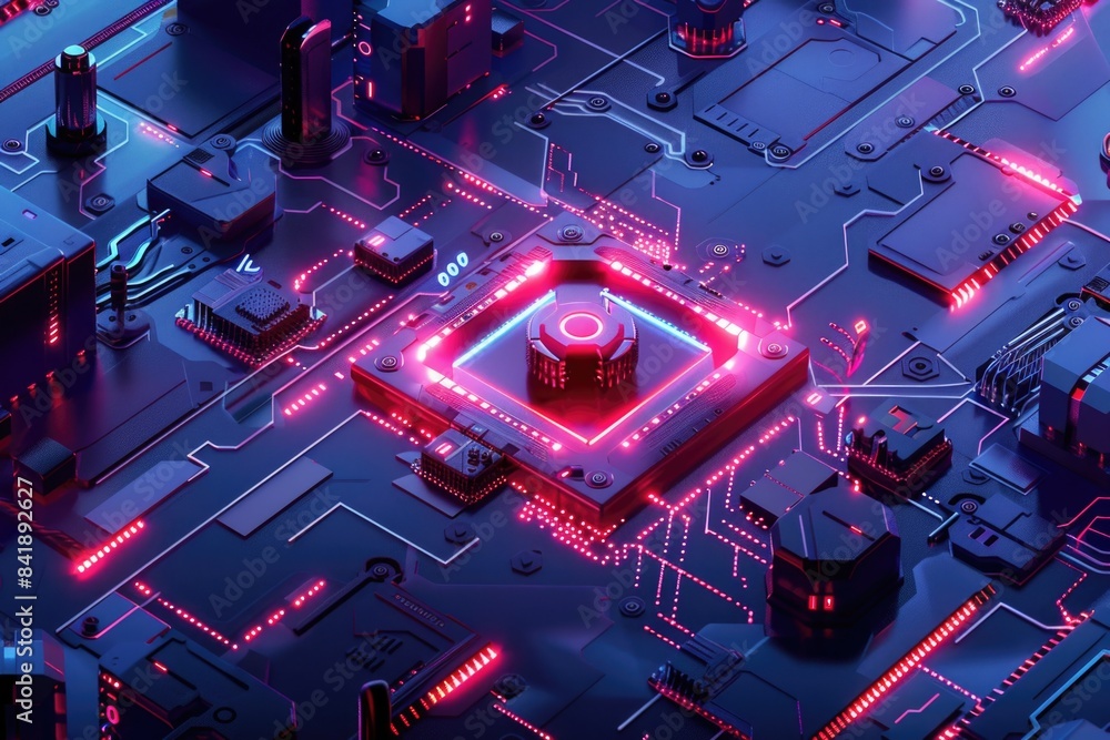 Aufkleber a detailed image of a computer circuit board