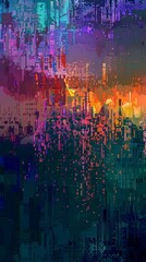 Obraz premium abstract pixel art background 