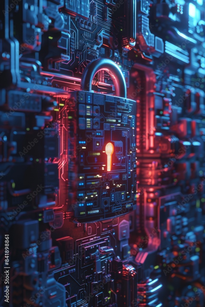 Poster electronic component with locking mechanism