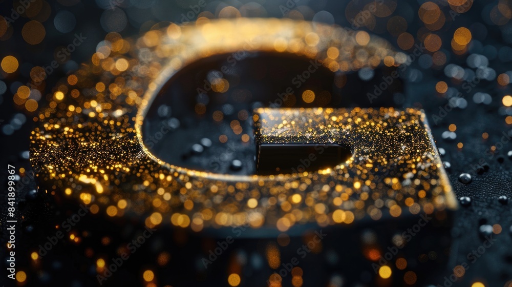 Poster A close-up view of a metallic object on a dark background, suitable for use in technical or scientific contexts