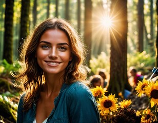 People participating in a community clean-up