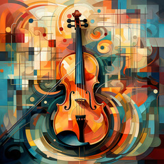 abstract background with violin