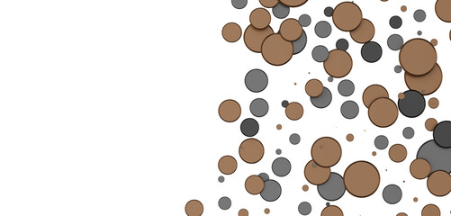 Multicolored paper confetti on transparent background. Realistic confetti flying. Colorful scattered items to holiday decorations.