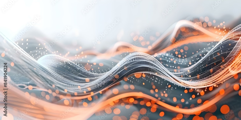 Poster futuristic digital network background with modern cyber design and data connection. concept futurist