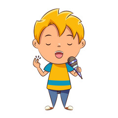 Kid singing snapping fingers, happy, cute, child, microphone